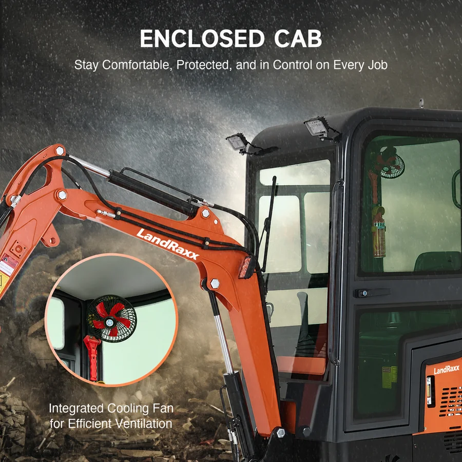 LandRaxx Enclosed Cab Excavator — view 7